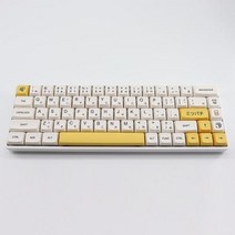 키보드 키캡 체리프로파일 측각 블랙 PBT키캡 승화 우유 흰색 영어 기계식 키보드 키, Honey Milk Japanese
