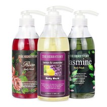 더허브스토리 물망초 바디워시 10종 아로마 클렌저, 화이트머스크 워시 500ml