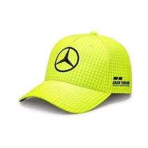Mercedes AMG Petronas 포뮬러 원 팀 - 2023 루이스 해밀턴 드라이버 모자 복숭아., Neon Yellow
