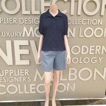 BCBG NC13 프릴 밴딩 숏 데님 팬츠 B1B5P357