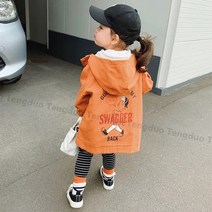 Tengduo 아동용 봄가을 후드 바람막이점퍼 아우터 캐주얼재킷 데일리 등원룩 양면착용