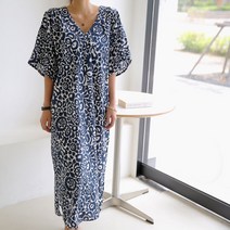 하이데일리 원더 플라워 반팔 롱원피스