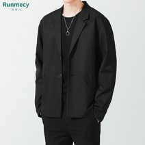런메시Runmecy 남자 여름 정장자켓 캐주얼 정장 코트 결혼식 빅사이즈