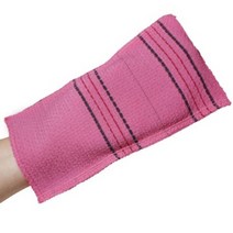 [샤올이타월] 국산 전문가용 원단적용 때밀이타올 빅사이즈 분홍색 때타올 5장