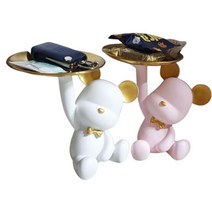 1상2템 인테리어 곰돌이 트레이, 핑크