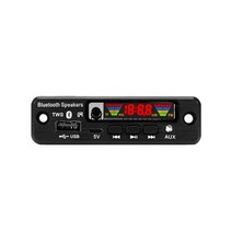 노래 뮤직 음악 MP3 플레이어 핸즈프리 5v tws 블루투스 5.0 ape mp3 디코더 보드 무선 fm 라디오 mp3 지원 tf 카드 usb aux 오디오 데코딩 보드, 검은색