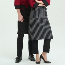 하프 랩 허리앞치마 바리스타 카페 쉐프 식당 앞치마, 레드