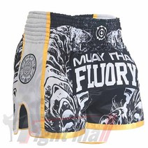 파이트몰 킥복싱 트렁크 선수용 훈련용 호랑이 문양 무에타이 MMA 반바지 블랙&화이트