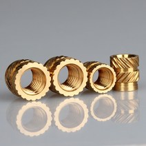 M2M2.5M3M4M5M6 황동 핫멜트 인서트 널링 너트 스레드 열 몰딩 SL 형 3D 프린터 용 이중 능직 사출 임베먼트, [04] M2.5(OD4mm), [04] Length 4mm 50pcs