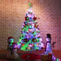 대형 성탄절 화이트 트리 풀세트 210cm 인테리어 장식