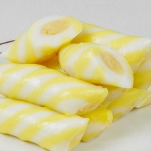 [HIT 캔디떡 ] 굳지않는 바나나 맛 앙금 가래떡 500g 국내산 100%멥쌀로 만든 간식 식사대용 아침대용 앙꼬 떡 1팩 3팩 5팩, 500g X 1팩