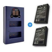 제이티원 니콘 EL14 LCD듀얼충전기+배터리2개 D5500 D5600