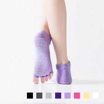 논슬립 요가양말 필라테스 무발가락 221040, 블랙