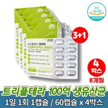 장에좋은 실온보관 온가족 유산균 락토바실러스 카제이 람노서스 플란타럼 플란타룸 애시도필러스 SYNBIOTICS 학생 직장인 임산부 임신부, 4박스
