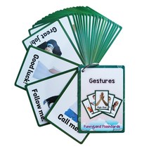 26종 760개 어린이 영어 플래시 카드 교육용 장난감 영어 유아 학습 카드, gestures