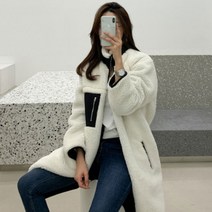 4색 1개 여성 겨울 후리스 롱자켓 롱후리스 코트 점퍼 뽀글이 롱코트 긴 집업 코트