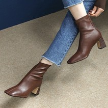 홍대언니 여성 지퍼 앵클삭스부츠 CA22A5363 (6.5cm)