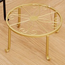 내일의공간 철제 화분 받침대, 골드 소형2개