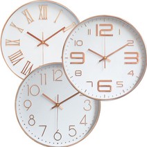 벽시계 모던 컬러 무소음 벽시계중 로즈골드 실버 14 모던벽시계 _ 609899EA, 포인트_실버