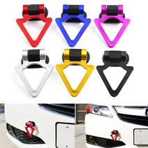토우바 Universal car trailer hook abs 범퍼 스티커 견인 바, 삼각형 파란색