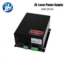 레이저 커팅기 라벨 프린터 조각기Zurong-CO2 레이저 전원 공급 장치 80W MYJG 110V CO2 튜브 고전압 조, 한개옵션0