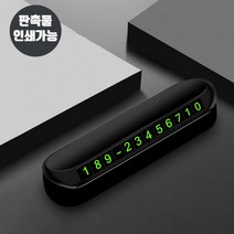 차량용 정보보호 시크릿 야광 주차 번호판 DD-10700, 블랙