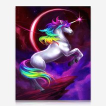 무지개 유니콘 DIY 보석십자수 십자수 비즈세트