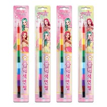 시크릿쥬쥬 12색 블럭 색연필(4개), 12색 4개
