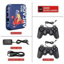 gamesirx3 gamesirx2 비디오 게임 콘솔 아케이드 박스 pspps1dcnaomineogeo 클래식 레트로 50000 게임 슈퍼 콘솔 4k tv 프로젝터 모니터, 128g - 가방 없음, 유럽 ​​연합