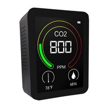측정 CO2측정기 CO2 감지기 이산화탄소 가정용 가스 분석기 디지털 대기오염 모니터 미터 다기능 온도 습도계