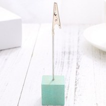 데코와바 메모꽂이 사진 명함 메모집게, 민트