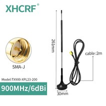 LoRa WiFi 장거리 안테나 무선 모듈 RP SMA 수 헬륨 광부 실내 낮은 SWR 868 MHz 915, 02 Cable Length 2m