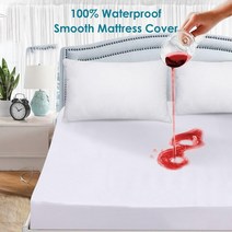 방수 알러지케어 매트리스 커버 진드기차단 침대 모든 크기의 부드러운 방수 매트리스 보호대 상자 스프링 매트리스 커버 침대 버그 방지 저자