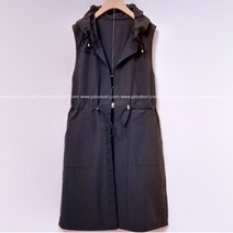 보리야놀자 썸머 후드 롱 조끼