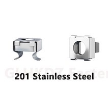 10X M4 케이지 너트 장착 서버 랙 캐비닛 PC 마운트 고정 201 304 A2 스테인레스 스틸 컬러 아연 도금 강, 01 201 Stainless Steel_02 M5