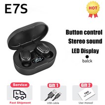 아이폰 샤오미 화웨이 삼성 E7s TWS 블루투스 헤드셋 스포츠 미니 무선 이어 버드 9, Black, 규격 없음