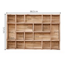 찻잔진열장 원목 벽걸이 찻잔 주전자 다기 격자 진열장 선반 거실 장식장 파티션, C. 86x13x57