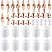 Uxcell 40피스 플라즈마 커팅 소모품(표준) 커터 토치 PT-31 LGK-40 CUT-40용 악세서리 세트