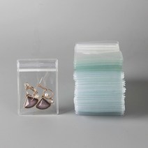 ST 미니지퍼백 투명 PVC 악세사리 보관 지퍼백 8x6cm 100P, 단품