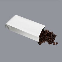 자성팩 무광 백색 커피 봉투 (사이즈4종) 100매 아로마벨브가능, 백색 100g (7*22), 100개