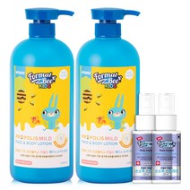 포멀비 3in1 대용량 프로폴리스 베이비로션 페이스&바디 올인원 아기 로션 1000ml 2개, 터치미 3in1 올인원 베이비로션