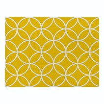 야자매트 엘리베이터보양 체크철판 식생매트 기하학 패턴 주방 플레이스 매트 방수 테이블 매트 42cmx32cm 노란색 코튼 린넨 음료 컵 받침 북유럽 서부 플레이스 매트, 010