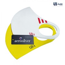 UBA 코오롱 실크 에어로 실버 국내산 패션 마스크, 블랙-S