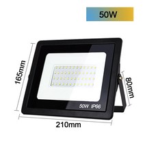 스포트라이트 Focos-LED 스포트라이트 50W AC 220V Refletor 정원 투광 조명 야외 주방 거리 풍경, 1 pcs 50W IP66 WP_Cold light |