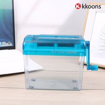수동식 A6 휴대용 문서세단기 세절기 미니 휴대 가정용 사무실 오피스용품 파쇄기 재단기 개인정보보호 종이세단기 종이파쇄기, 블루