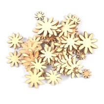 인테리어 나무칩 우드50 개 꽃 패턴 천연 나무 칩 스크랩북 장식 수제 DIY 공예 홈 용품 MT0668, 01 50PCS MIX