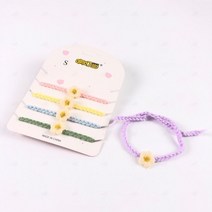 반려동물 식별 목줄 새끼 강아지 고양이 꽃 뜨개 목걸이 애완동물 이름표 목밴드 1세트 S