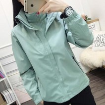 커플등산복 창고 정리 삼합일 바람막이 남녀 커플 가을 기모 두꺼운 바람막이 점퍼 공동구매 작업복