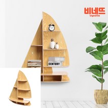 DIY 돛단배 선반 책장 60X81CM 브라운 아기전면책장 아기책꽂이 미니책꽂이