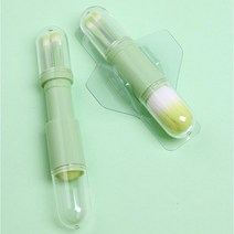 메이크업 브러쉬 세트 미니 여행용 휴대용 8종 12종 브러쉬 거울케이스 캡슐형, 캡슐 브러쉬세트, 그린
